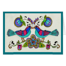 Cartão Pássaros populares