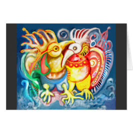 Cartão Pássaros Precolumbian