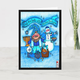 Cartão Passe os corredores com a placa Matzo Balls