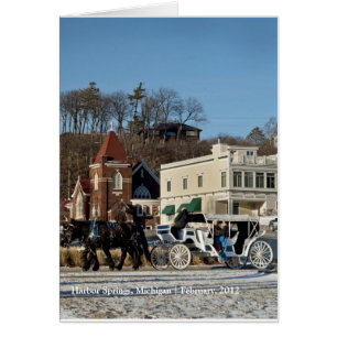Cartão Passeio da carruagem da rua da baía