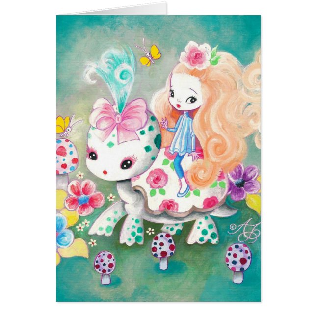 Cartão Passeio da tartaruga (Frente)