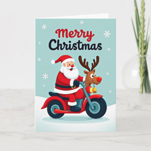 Cartão Passeio de Bicicleta de Santa Rudolf