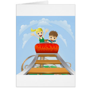 Cartão Passeio de excitação da montanha russa