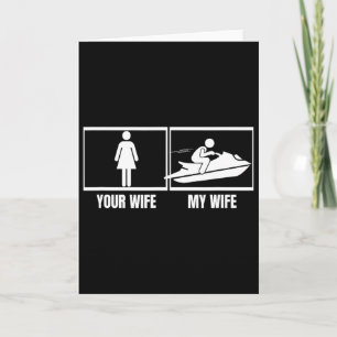 Cartão Passeio de Jet Ski Com Sua Esposa Minha Esposa Mar