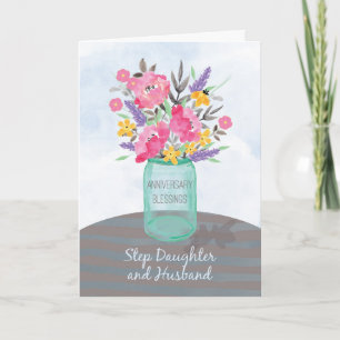 Cartão Passo Filha e Aniversário do Marido Abençoados