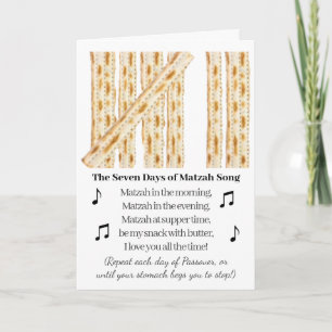 Cartão Passover Engraçado 7 Dias de Passagem