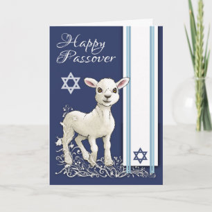 Cartão Passover Little Lamb Star And Tallit