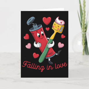 Cartão Pasta de dente do Dia dos Namorados Escovas de den