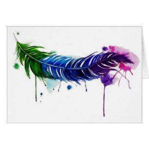 Cartão Pasta Pintada por Aquarela