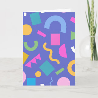 Cartão  Pastel Abstract Shapes Pattern Design