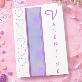 Cartão Pastel Elegant Hearts Valentine Card
