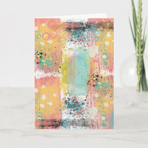 Cartão Pastel Grunge Abstract Birthday