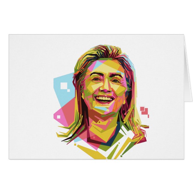 Cartão pastel Hillary Clinton (Frente Horizontal)