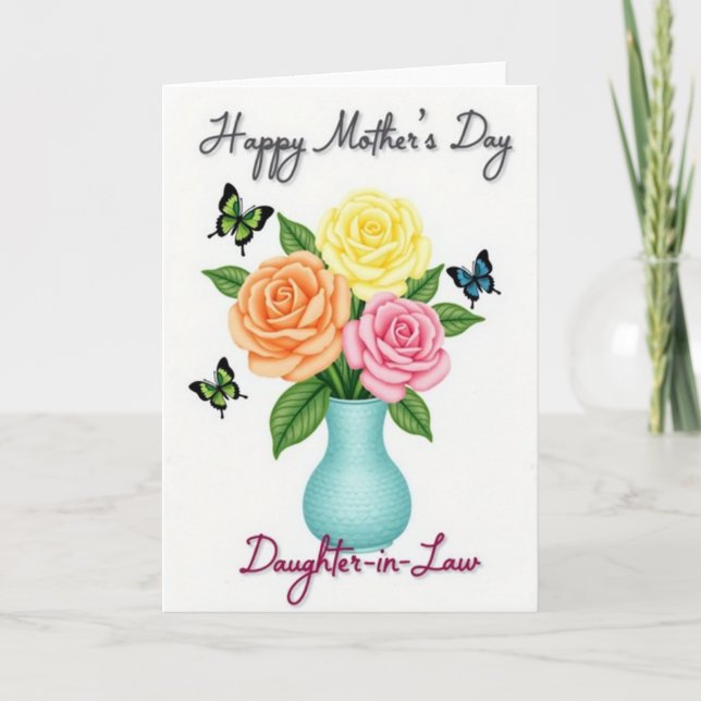 Cartão Pastel Hued Mothers Day Card (Frente)