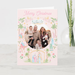 Cartão Pastel Nativity Folded Photo