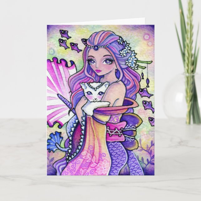 Cartão Pastel Ocean Fantasy - vazio (Frente)