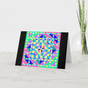 Cartão Pastel Rangoli w/ Black Border 4 Diwali Card