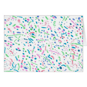 Cartão Pastel Splatter Confetti Print Greeting Card