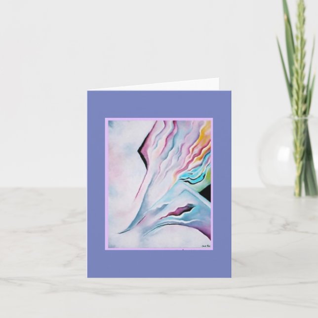 CARTÃO PASTEL WAVES ABSTRATO ART NOTECARD (Frente)