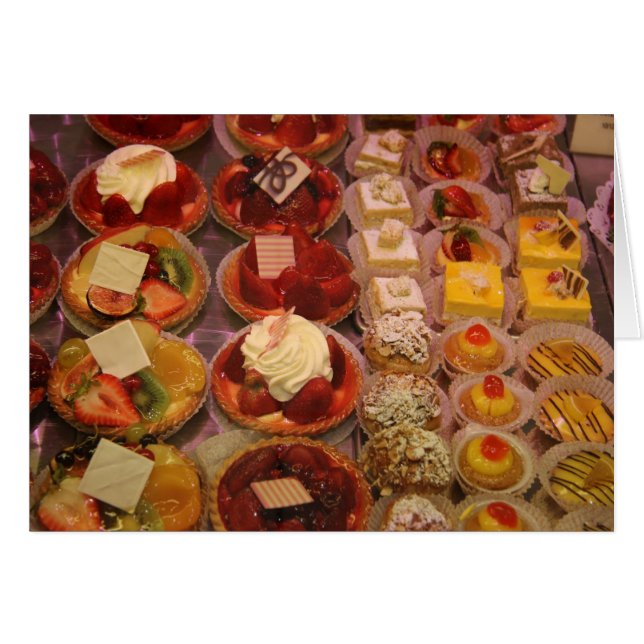 Cartão Pastelaria luxuosa em uma loja francesa (Frente Horizontal)