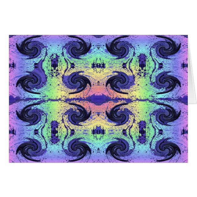 Cartão Pastels e redemoinhos (Frente Horizontal)