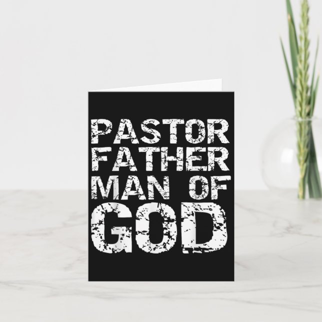 Cartão Pastor Appreciation Gift For Dads Pastor Father Ma (Frente)