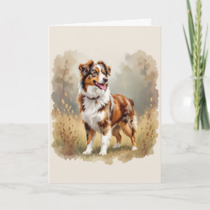 Cartão Pastor australiano Red Merle Aussie