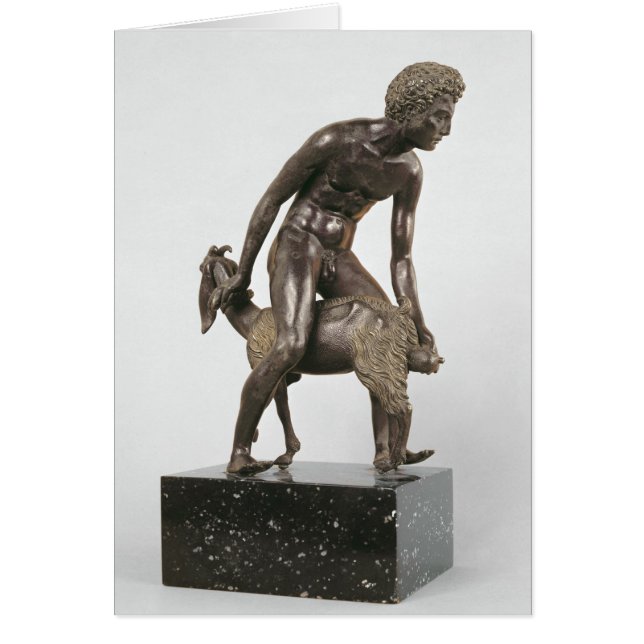 Cartão Pastor ordenhando cabra (Frente)