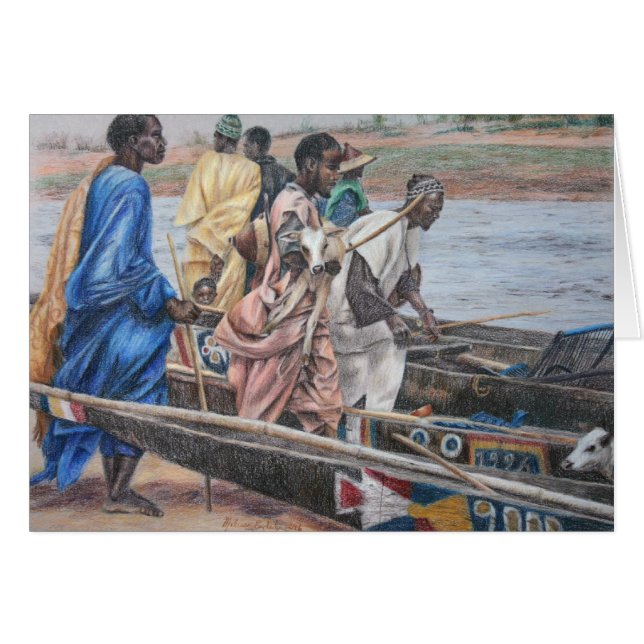 Cartão Pastores do gado de Fulani (Frente Horizontal)