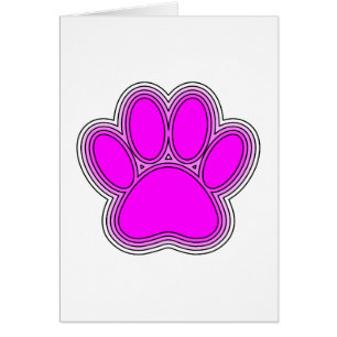 Cartão Pata De Cachorro A Rosa Com Descrições