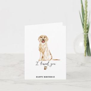 Cartão Pata de Cachorro Retriever Dourado Pets Aniversári