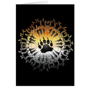 Cartão Pata tribal do orgulho do urso