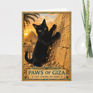Cartão Patas de Gizé (Gato Preto)
