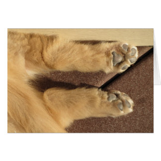 Cartão Patas douradas do filhote de cachorro dois