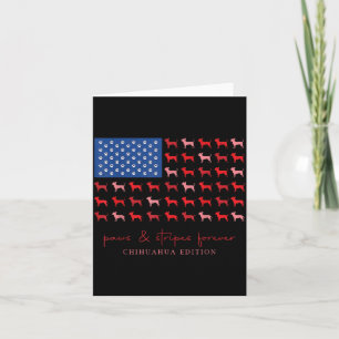 Cartão Patas E Es Para Sempre Chihuahua Bandeira Dos EUA