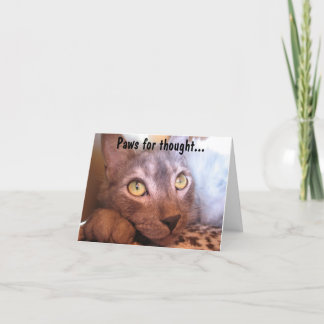 Cartão Patas para os olhos do pensamento