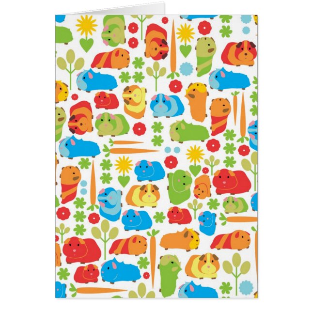 Cartão Patch de Porco de Guiné Brilhante (Frente)