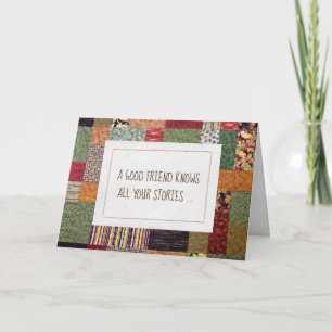 Cartão Patchwork Quilt Birthday Para Amigo