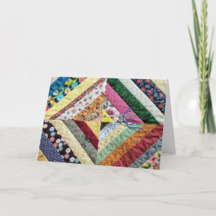 Cartão Patchwork Quilt Impressão Patterno para Aniversári