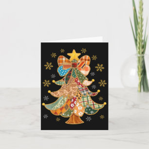 Cartão Patchwork Xmas Coquette Lace Feliz Bright Chri