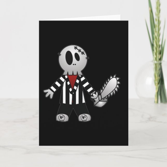 CARTÃO PATCHY CHAINSAW HALLOWEEN SKELETON (Frente)