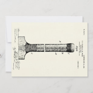 CARTÃO PATENTE DO BASTÃO DE GRILO - CERCA DE 1906