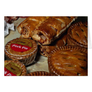 Cartão Pâtés de porco e rolos de salsicha