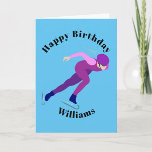 Cartão Patinação de velocidade