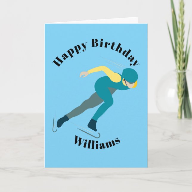 Cartão Patinação de velocidade (Frente)