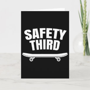 Cartão Patinação Safety Third Divertido