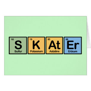 Cartão Patinador feito dos elementos