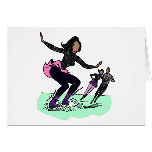 Cartão patinador preto (Frente Horizontal)