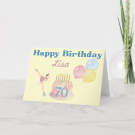 CARTÃO PATINADORA ARTÍSTICA FELIZ ANIVERSÁRIO DE 70 ANOS