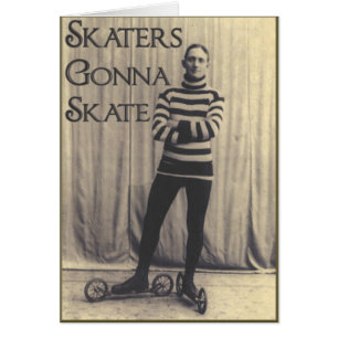 Cartão Patinadores que vão patinar…